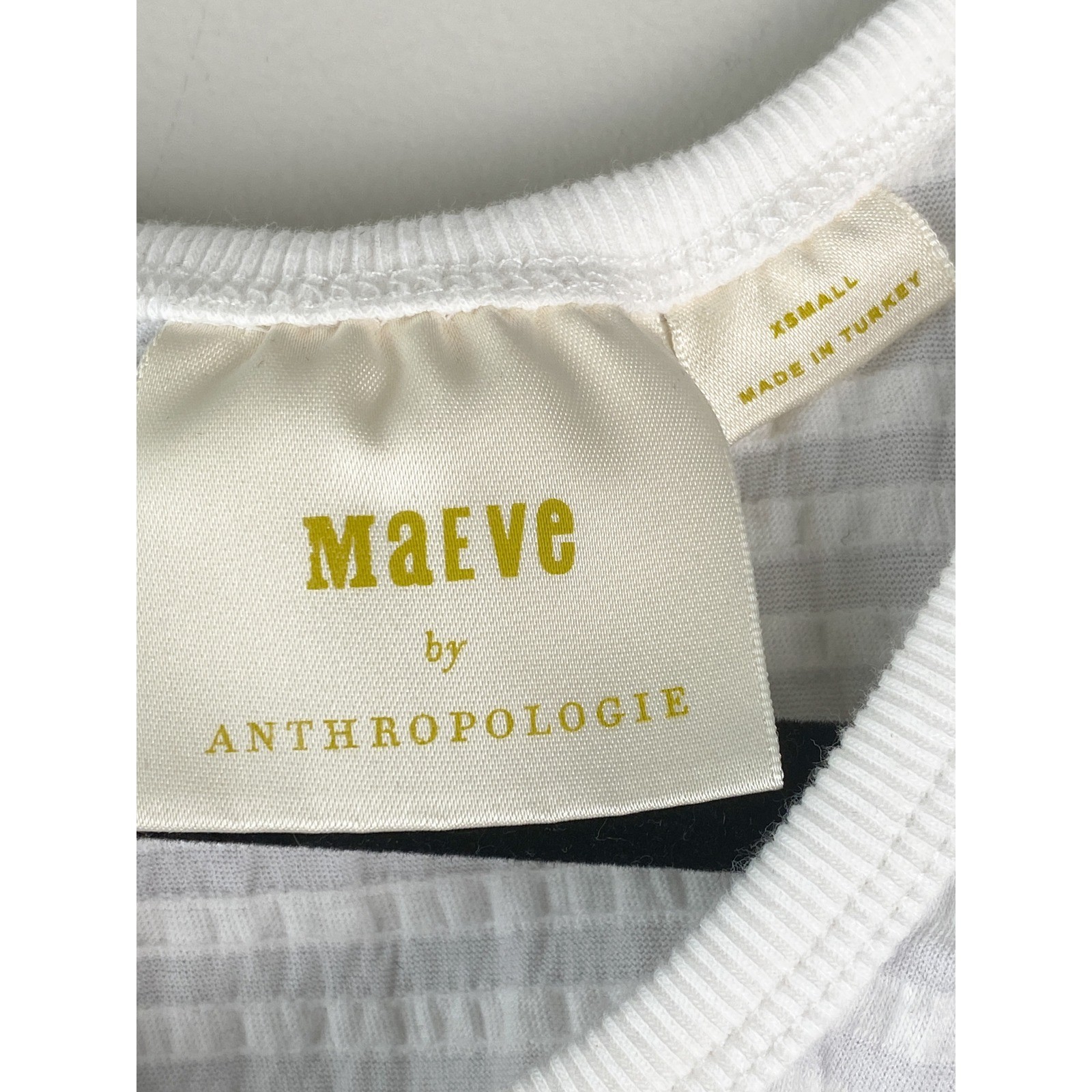 Anthropologie Maeve Seersucker Tie Back Tank XS White Old Money Coastal Chic