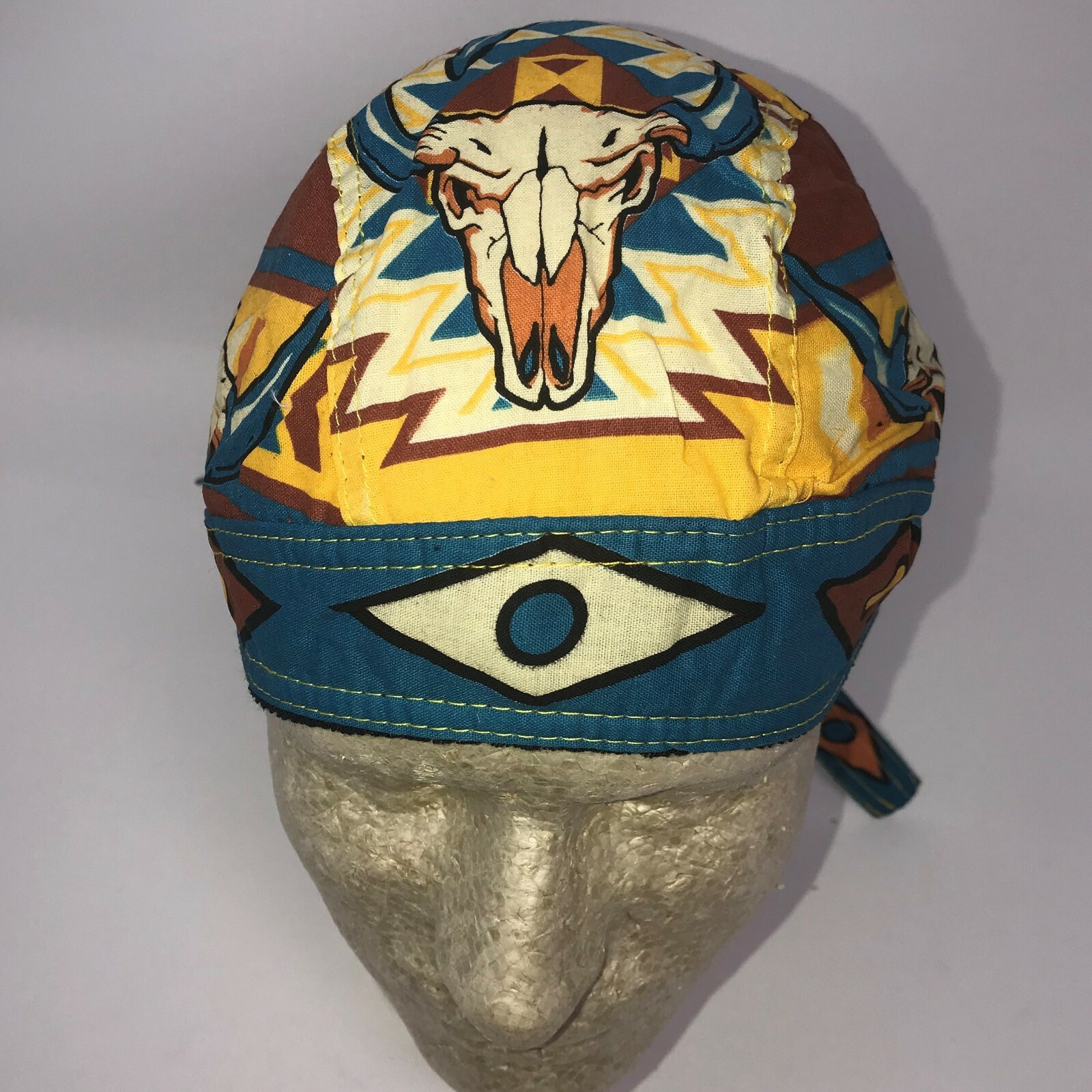 Longhorn Southwest Doo Rag Headwrap Skull Cap Biker Durag Sweatband Capsmith