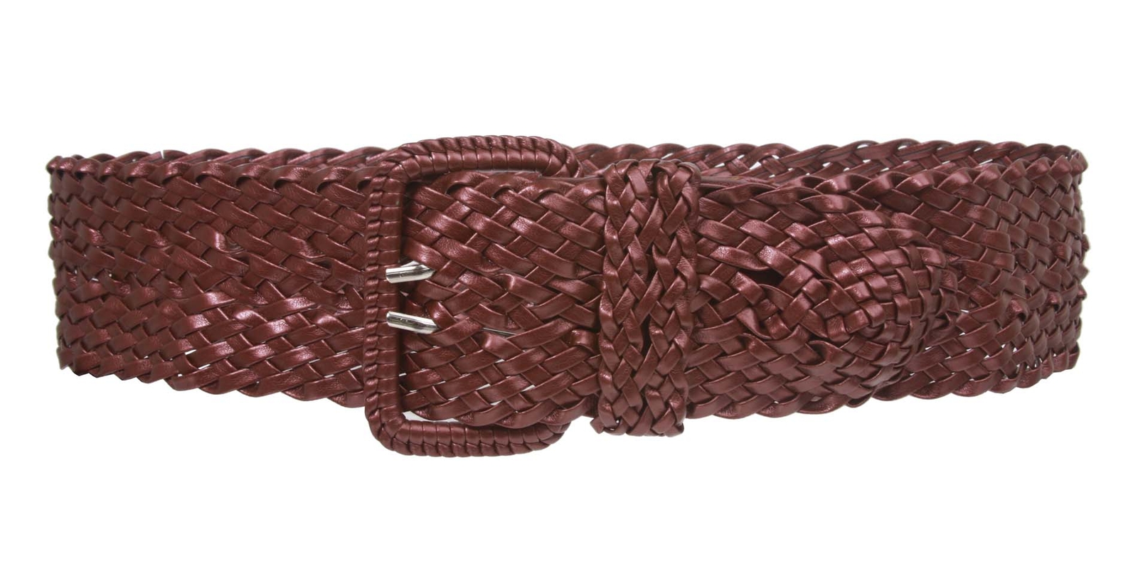 Women’s 3″ Wide Hand Made Braided Square Buckle Belt