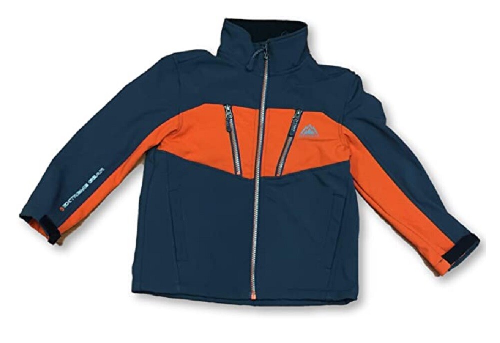 Snozu Boy’s Extreme Gear Softshell Fleece Lined Jacket Charcoal Grey/Orange