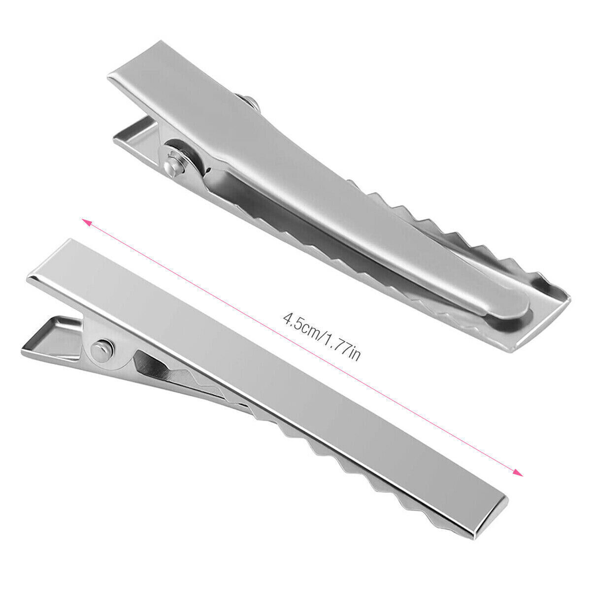 100/200/300x Silver Single Prong Alligator Metal Clips 1.75″ Hair Bow Clips Bulk
