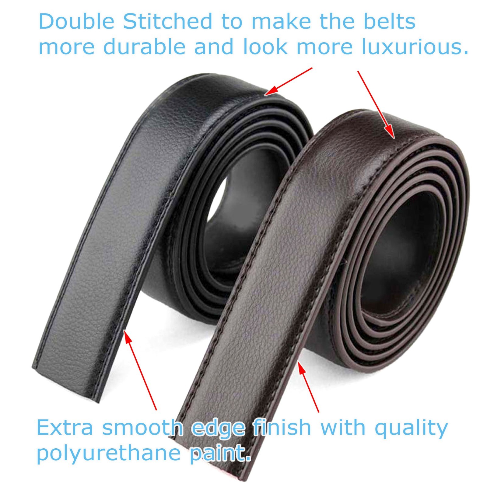 Genuine Leather Mens Ratchet Belt Belts For Man Adjustable Automatic Buckle