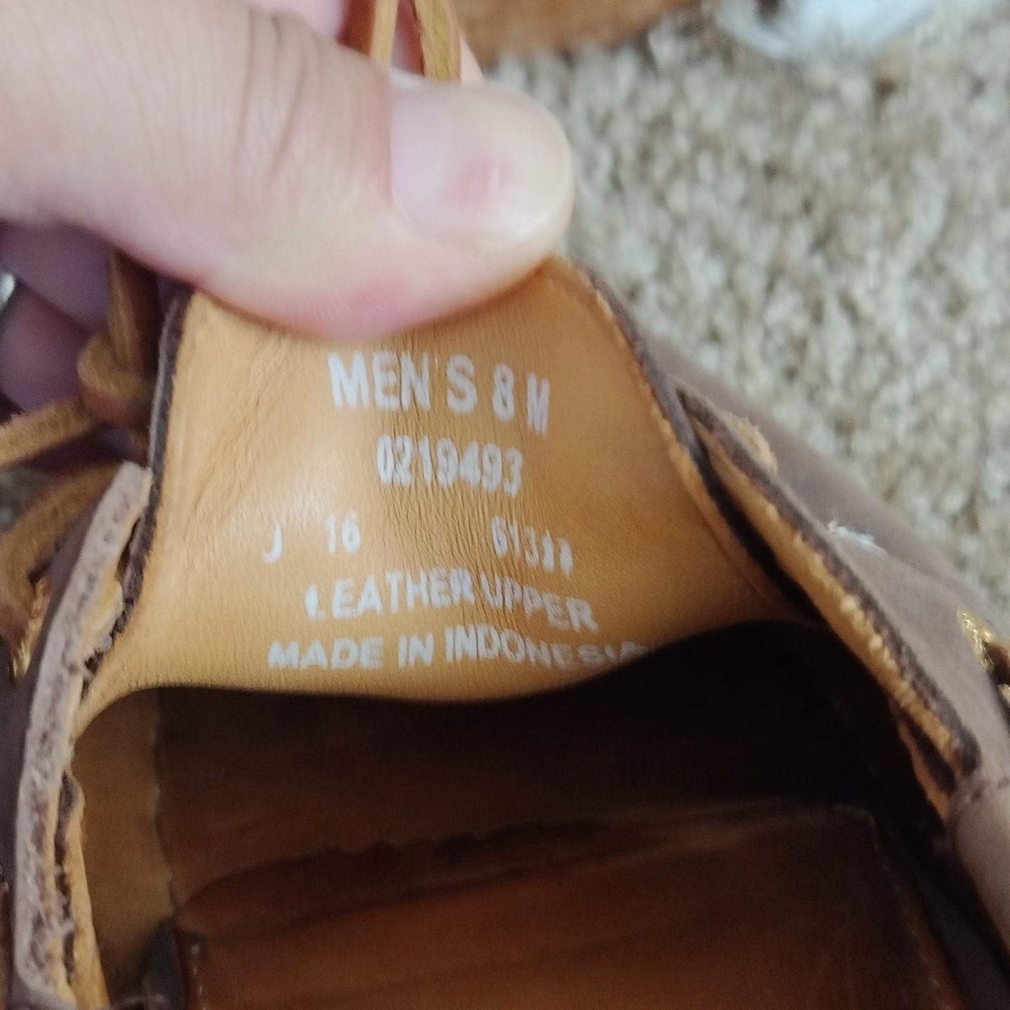 Sperry Top-Sider Men’s Brown Leather Boat Shoes Lace Up – Gold Cup – US 8