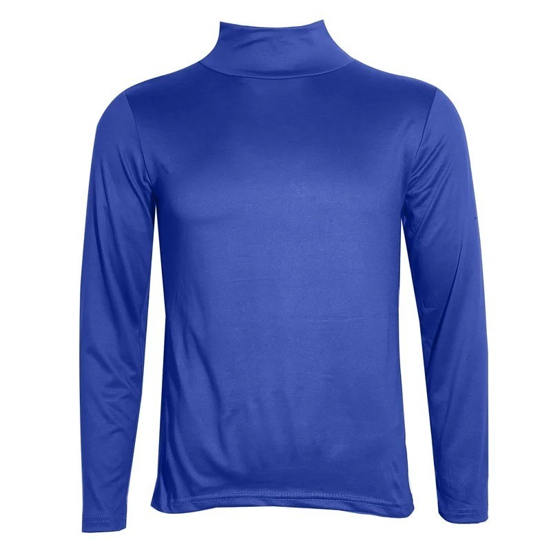 Mens Turtleneck Basic Pullover Long Sleeve Jumper Top Casual Slim Fit T-Shirt