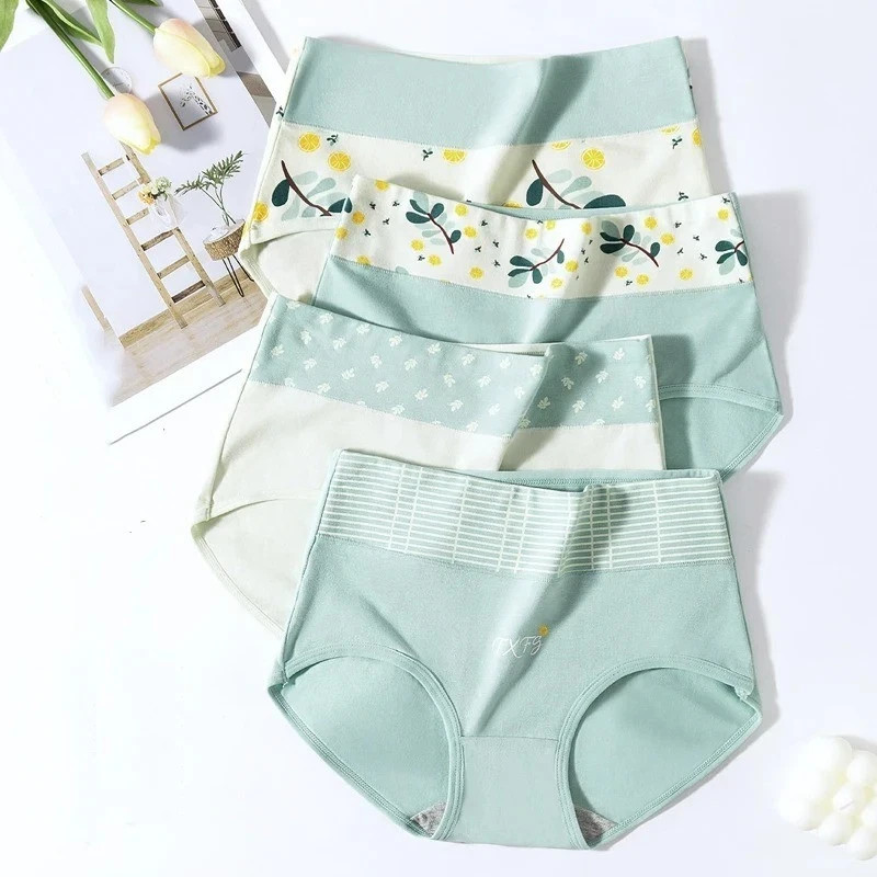 Women 5Pcs Fluxe Incontinence Underwear Leak-Proof Panties Cotton Brief Washable