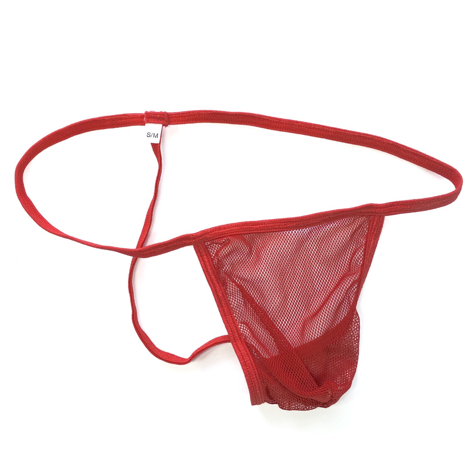 G344 G3447 Mens Pouch String Thong Low Rise T Back C-thru Mesh Fishnet