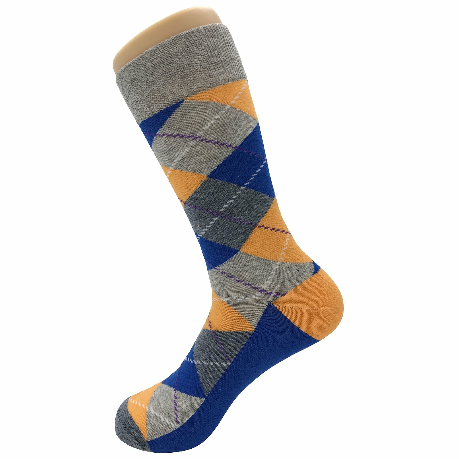 NWT Anytime Argyle Dress Socks Novelty Men 8-12 Multicolor Crazy Fun Sockfly