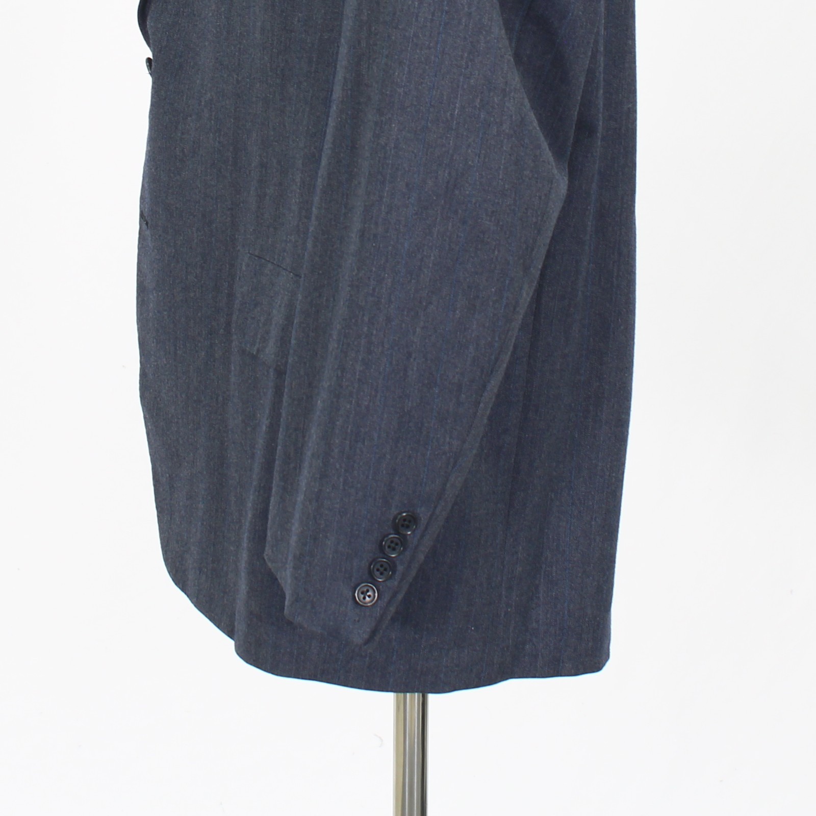 Oxxford 48R 40×28 Blue Full Suit Stripe 2-Button Wool