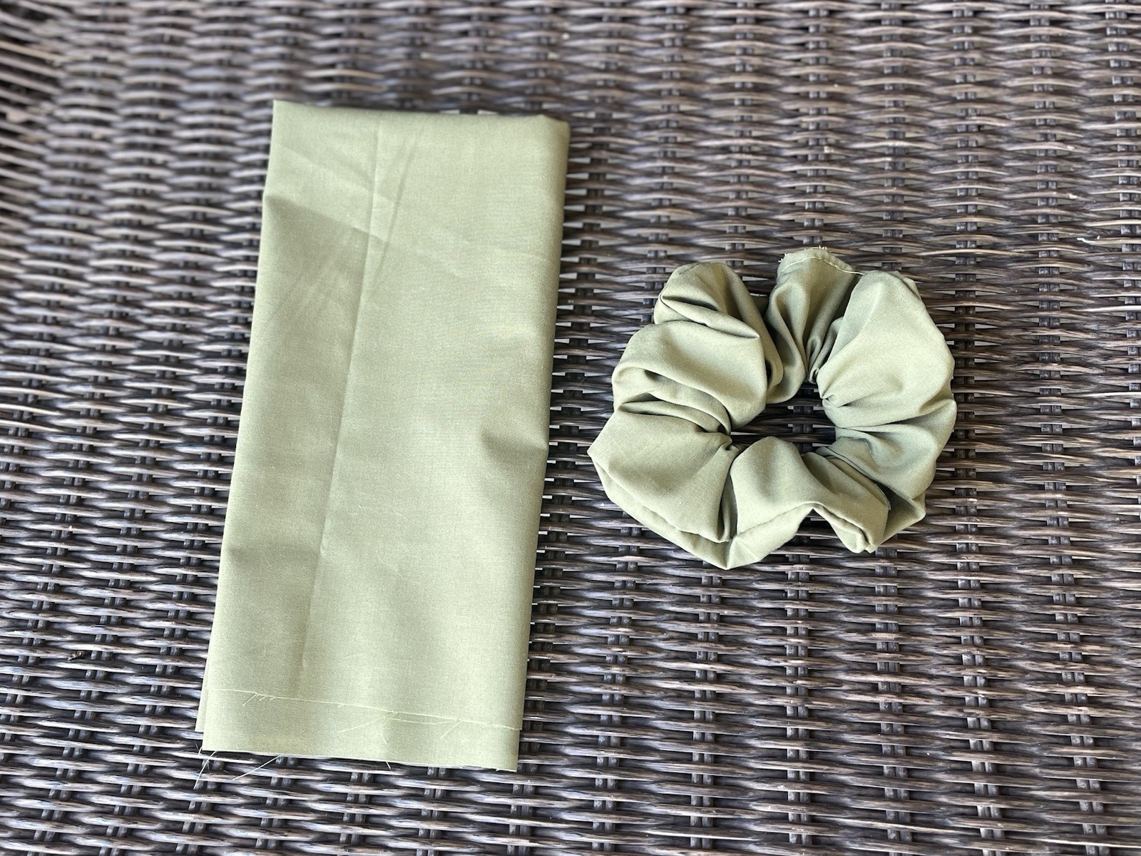 Sage green scrunchy. Free shipping