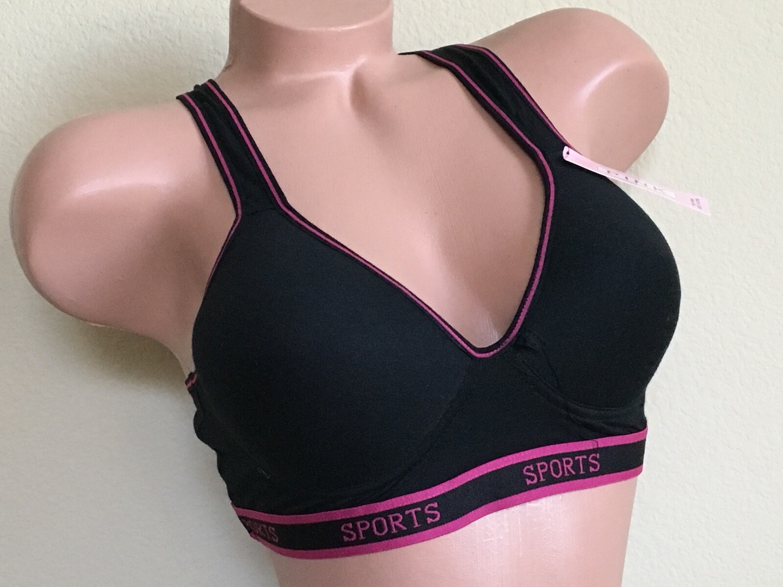 3- 6 Women’s Sports Bras Yoga Racer Back Molded Cup Bra 6648 High impact workout
