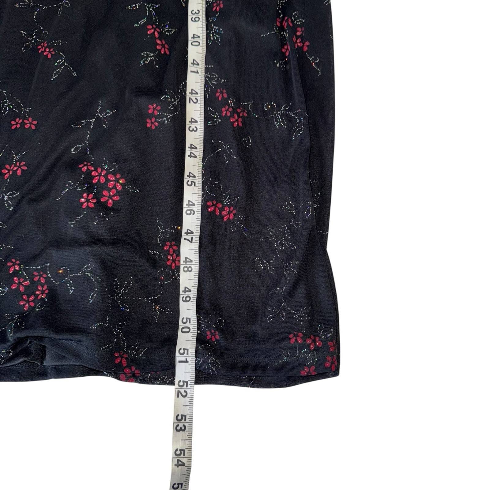 BUYER TOO Women’s Spaghetti Strap Midi Dress Size Small Black Floral Y2K Prom
