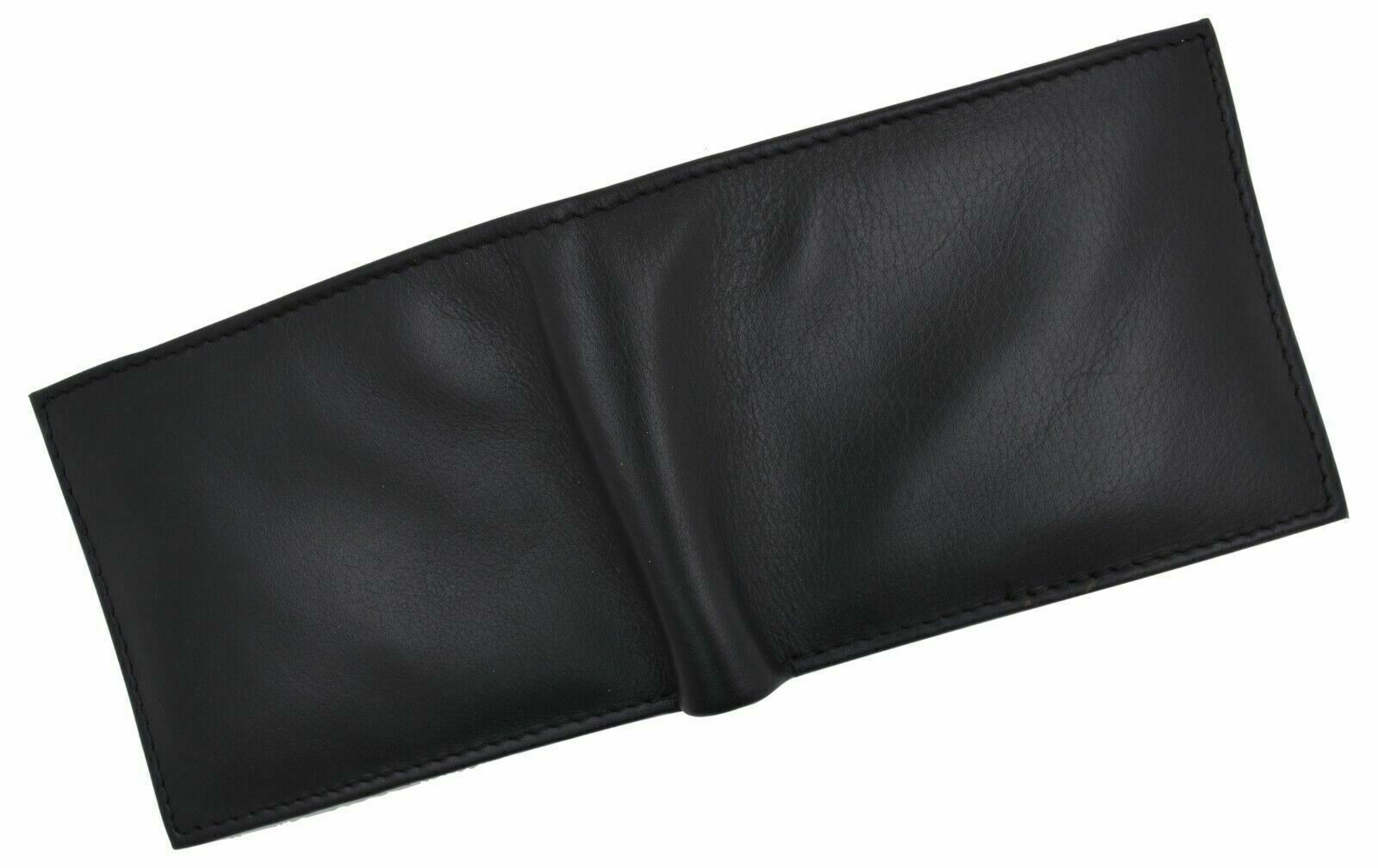 Genuine Leather Minimalist Bifold Wallets For Men RFID Blocking Slim Mens Wallet