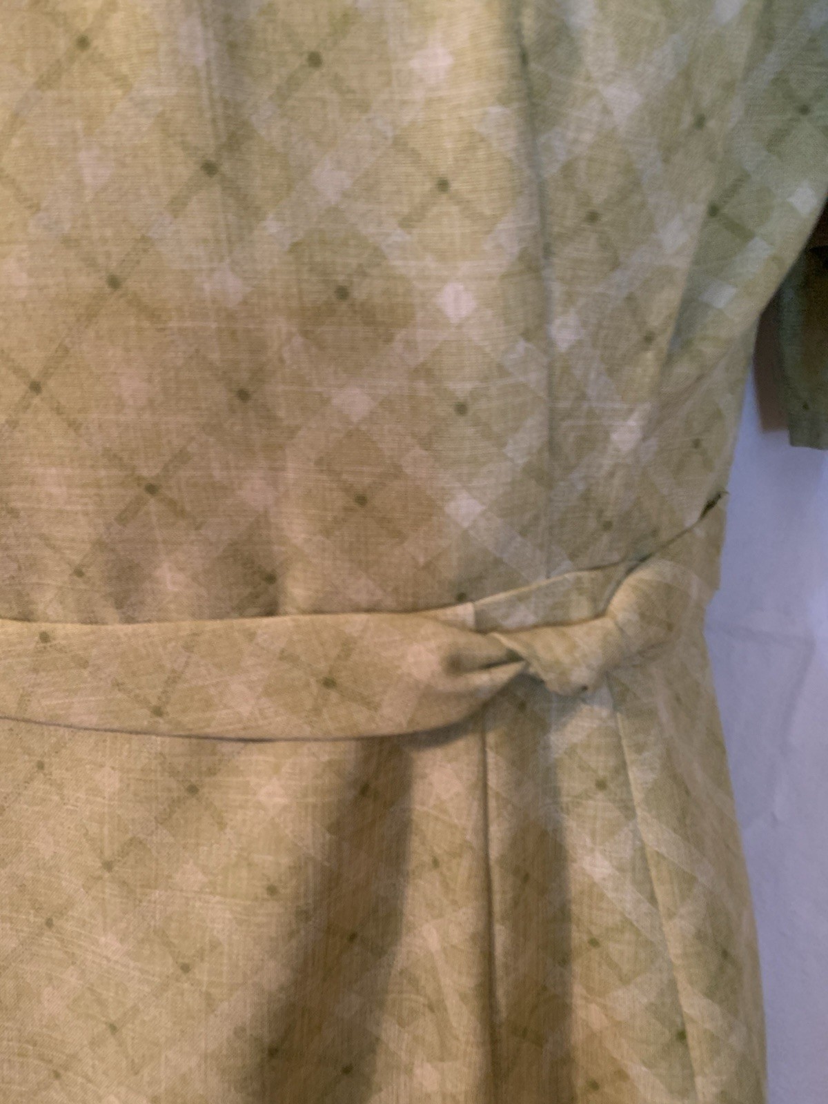 Mennonite Cape Dress Size S Bust 34” Waist 28” Length 48” Green Diagonal