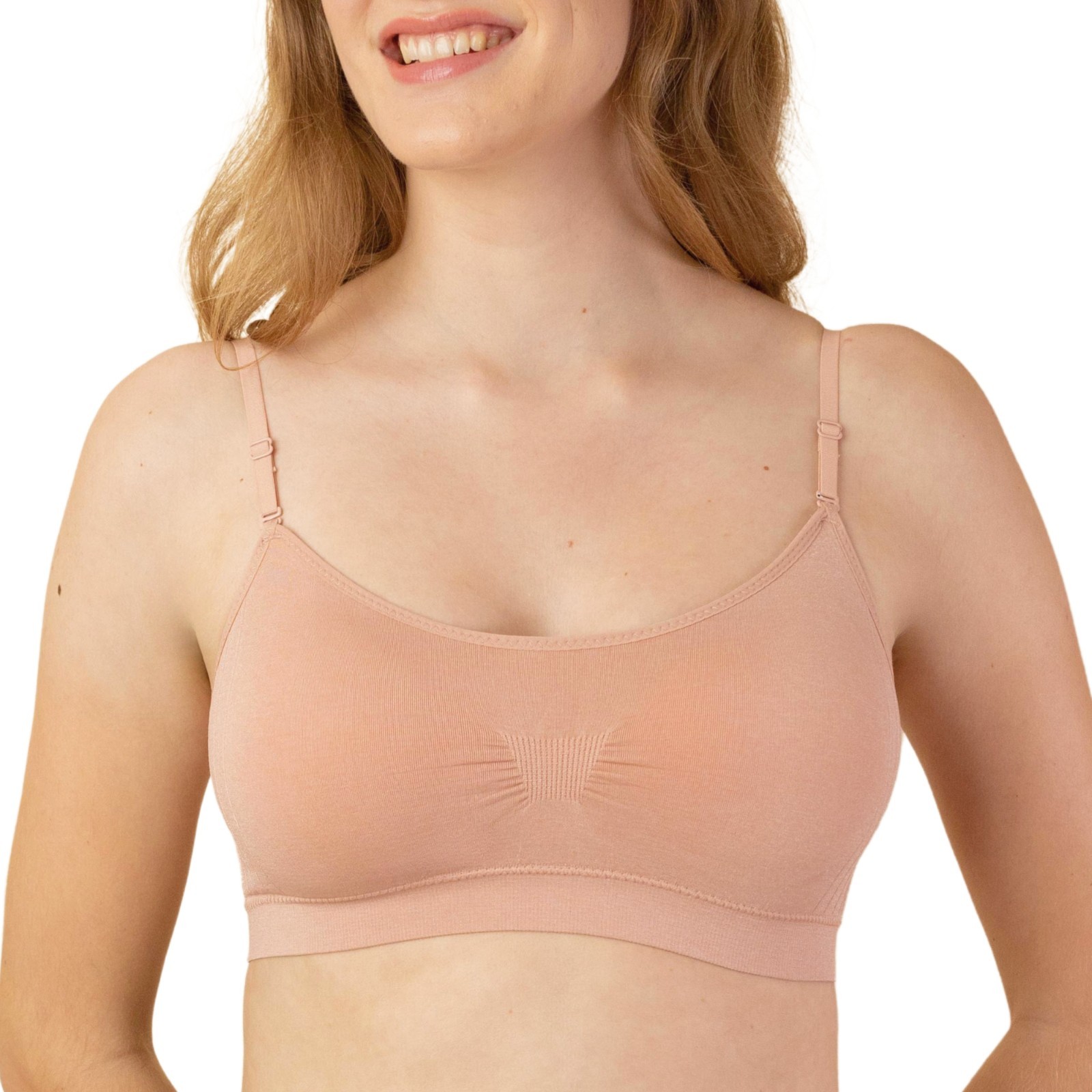Women’s Seamless T-Shirt Bra Wireless Padded Bralette, No Underwire Everyday Bra