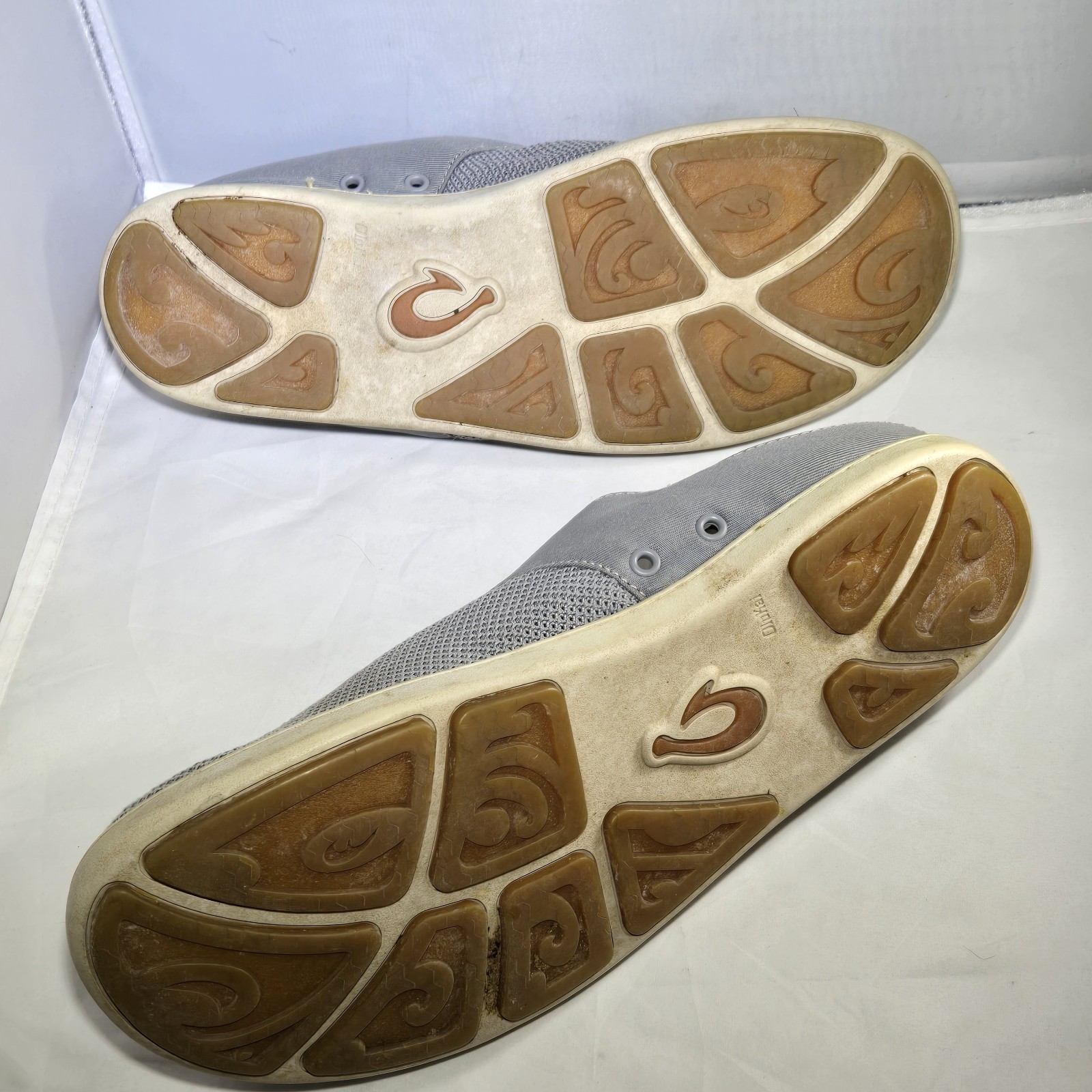 Olukai Nohea Moku Size 11.5 Men’s Gray Mesh Outdoor Boat Shoes Clay Tapa