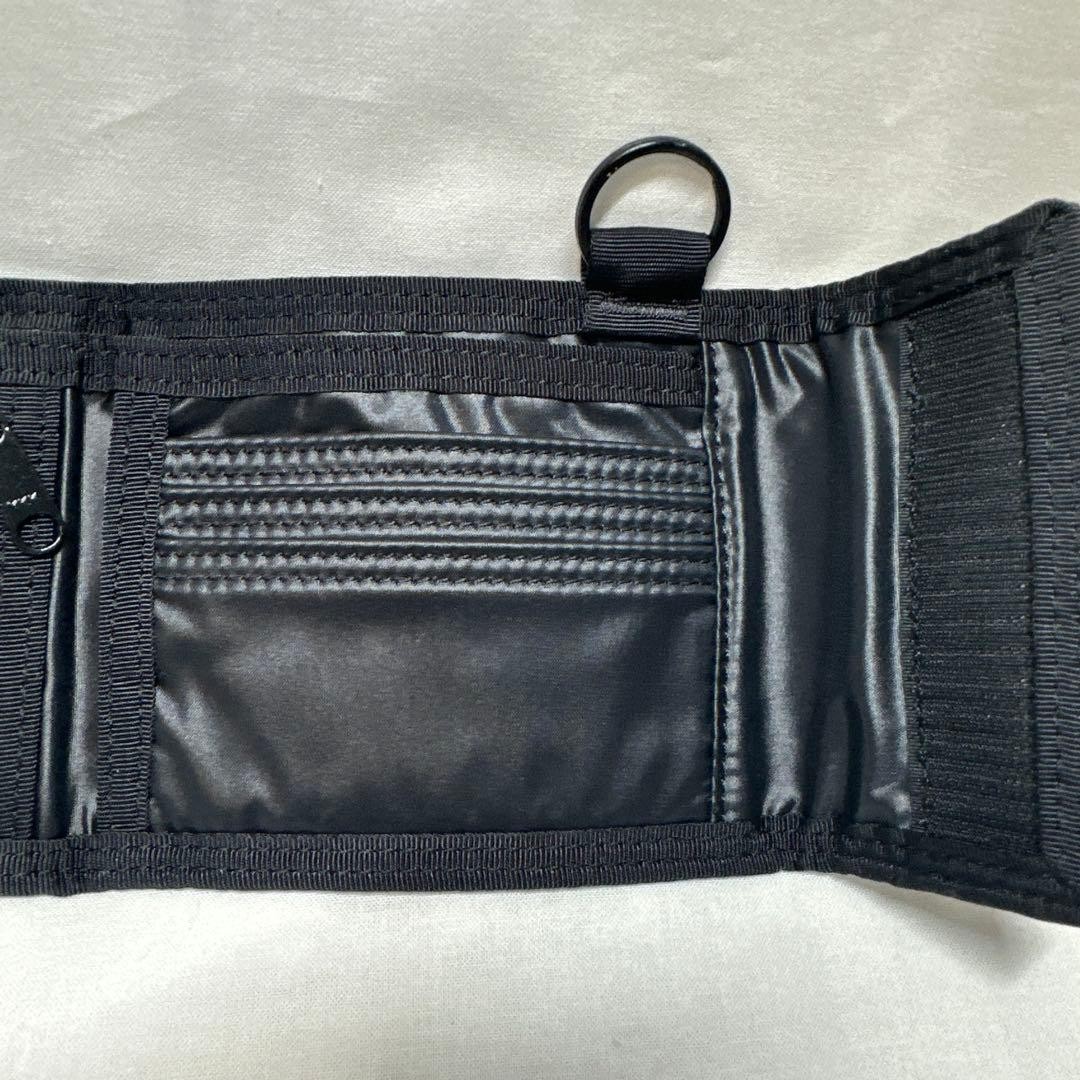 Porter Capsule Wallet Black Nylon Compact Coin Money Card Holder Used