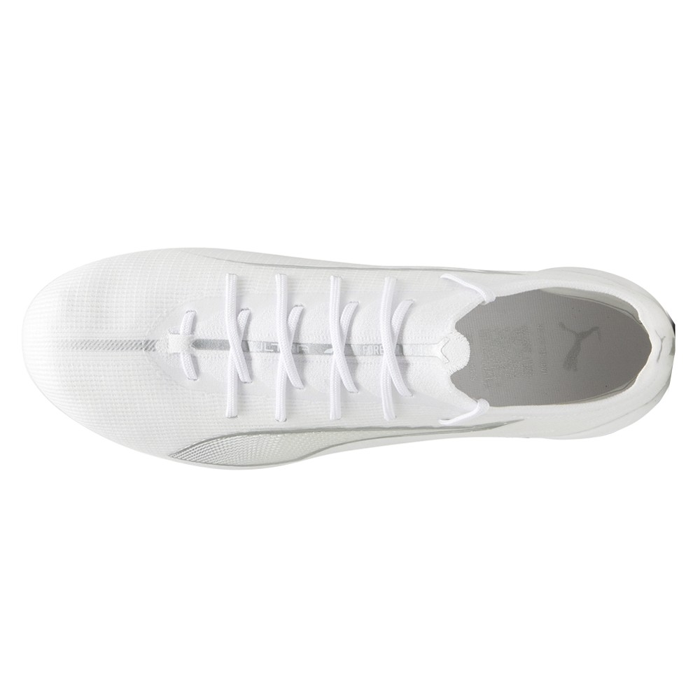 PUMA Ultra 5 Ultimate Firm Ground Soccer Cleats Mens White Sneakers Athletic Sho