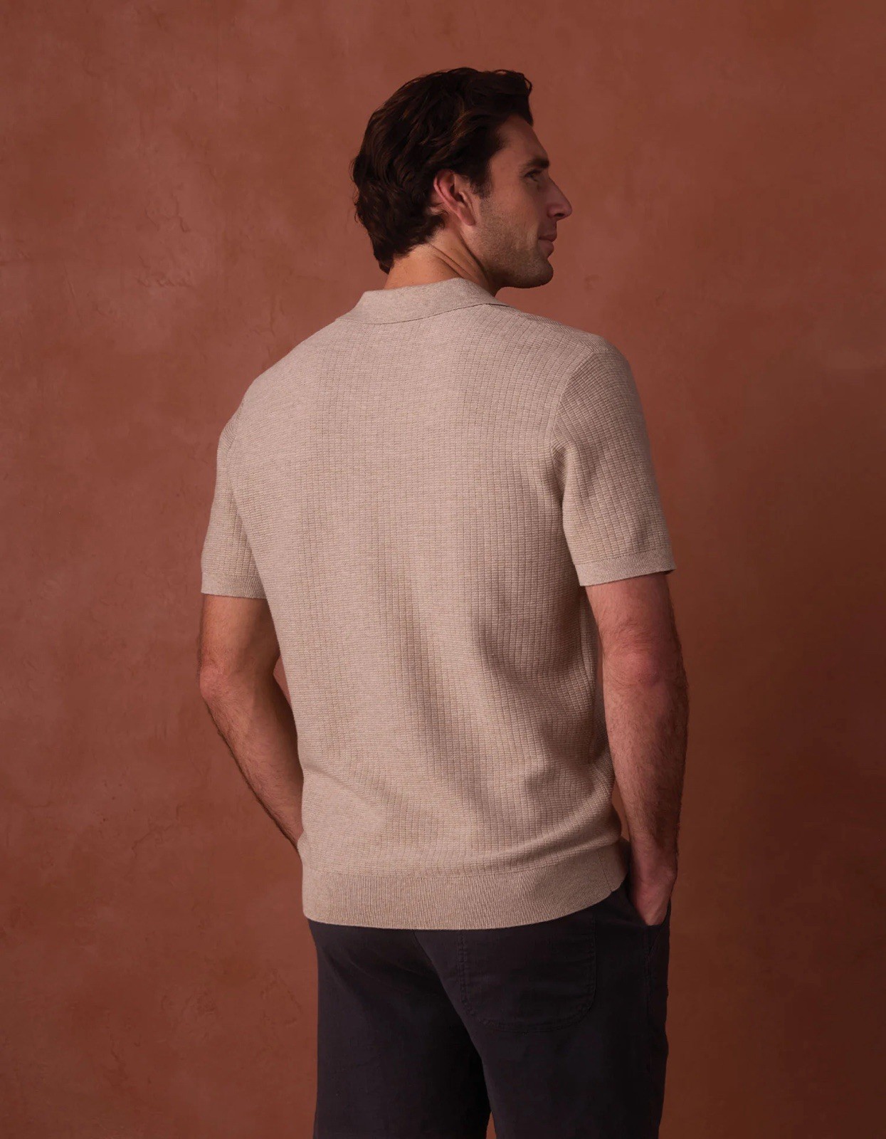 Normal Brand Breezeknit Polo Flax (Tan) Men’s Size Large