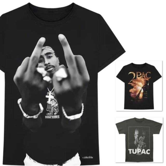 Tupac Hip Hop T-shirt – 2pac Middle Finger, Praying, Against the World -Official