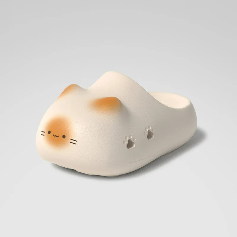 Adorable Waterproof Cat Slippers Anti Slip Bottom Cat Paw Soft Bottom Closed toe