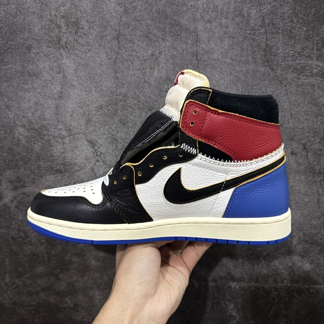 AJ 1 x Union x Fragment Black and Varsity Red IO7847-002