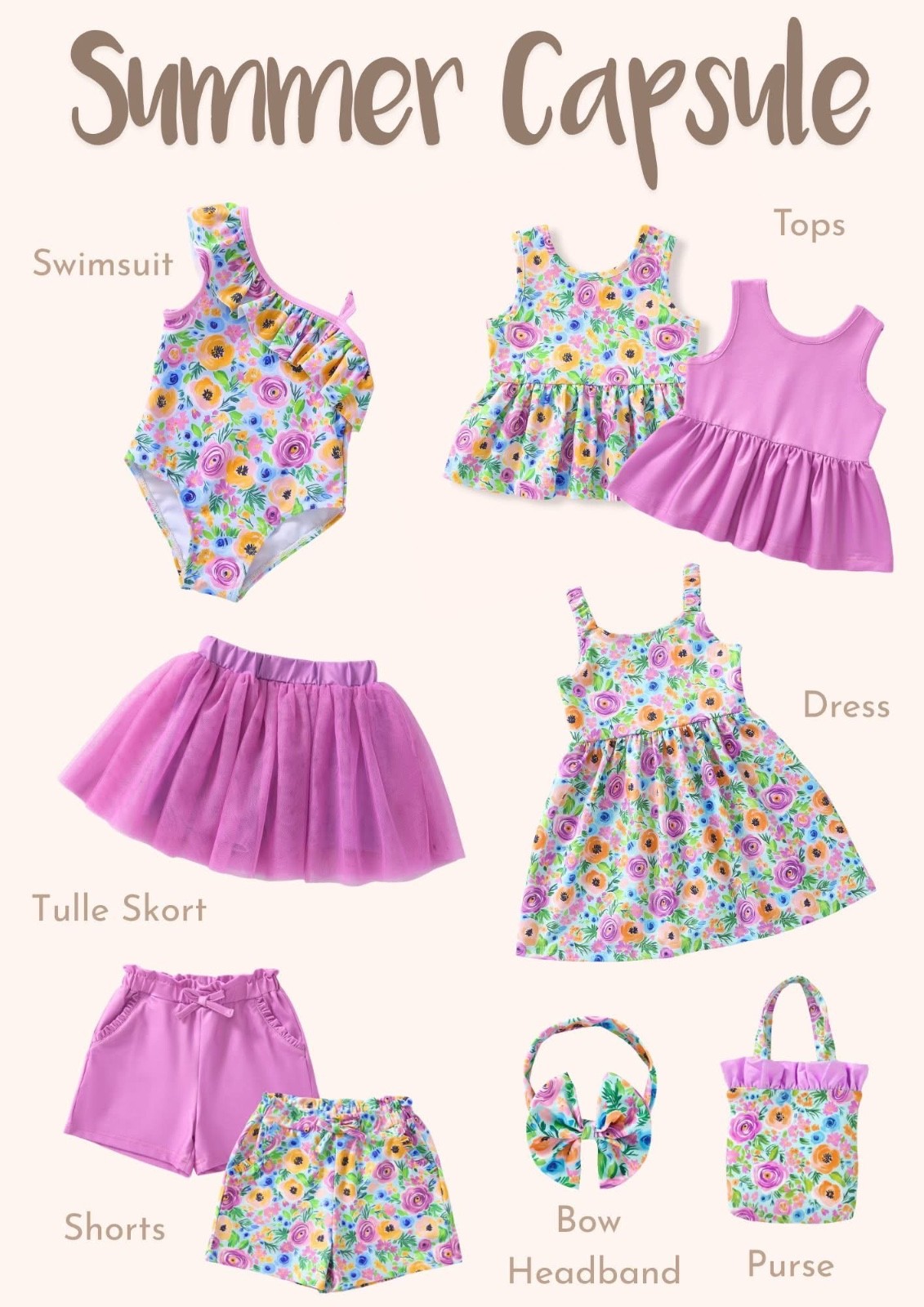Pete + Lucy Summer Capsule Girls Purple Shorts in Size 7/8