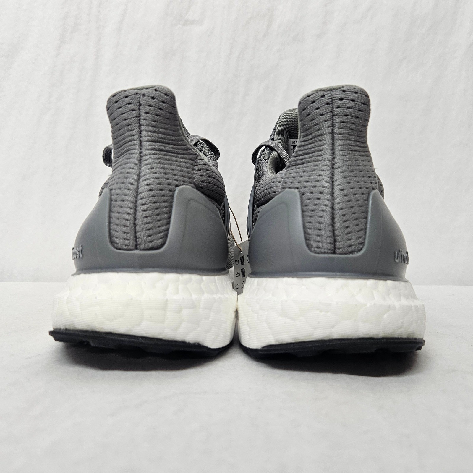 Adidas Ultraboost 1.0 Running Shoes Primeknit HQ4200 Grey White Mens Size 12