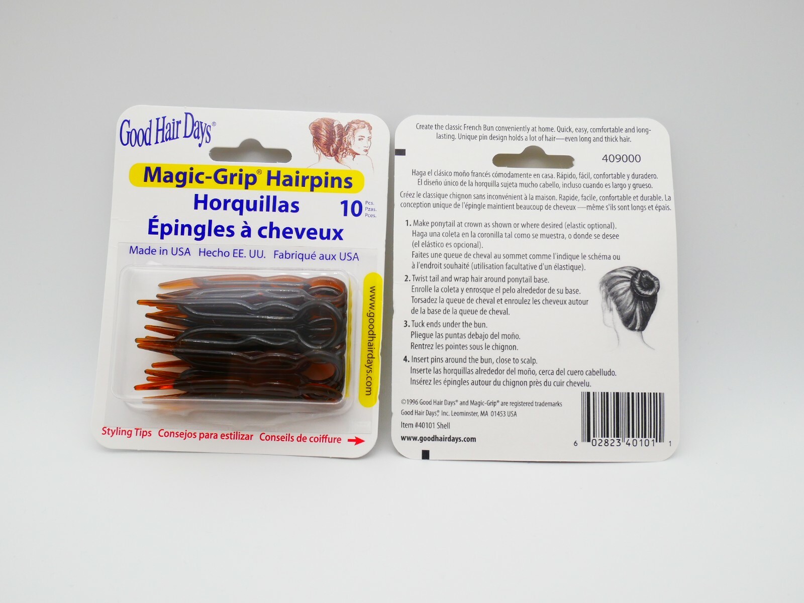 3 x Packs Magic Grip Hairpins 2 1/2″ Brown (30 Pcs) Good Hair Days