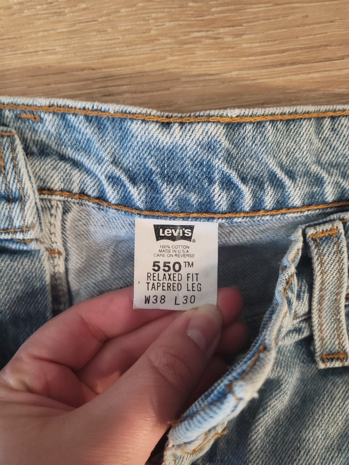 Levi Demin Jeans, 38/30, Relaxed fit & Tapered Legs 100% Cotton