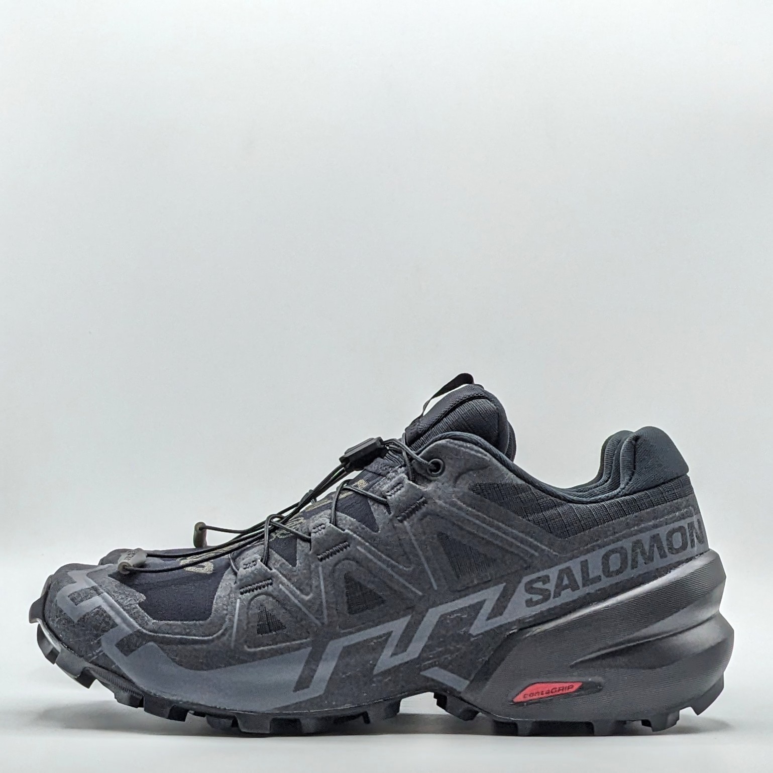 Salomon “Speedcross 6” Women’s Moderate Terrain Running Shoe (Black/Phantom) 8.5