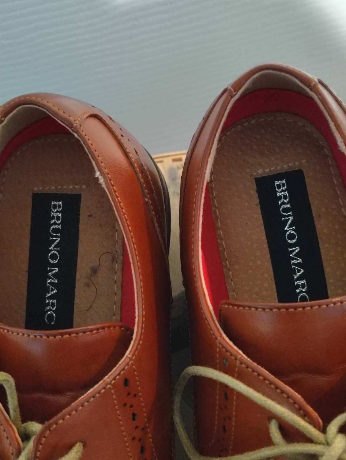 Bruno Marc Men’s Brown Leather Lace-Up Derby Oxford Dress Shoes Size 9