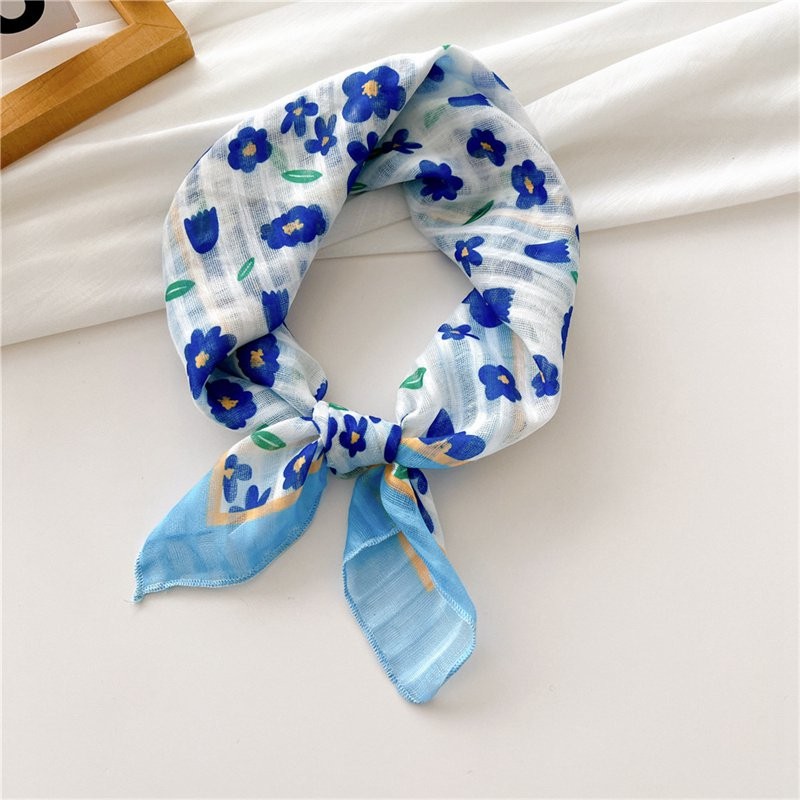 Scarf Hair Band All-Match Silk Scarf 55 Cotton Autumn Women’s Korean-Style