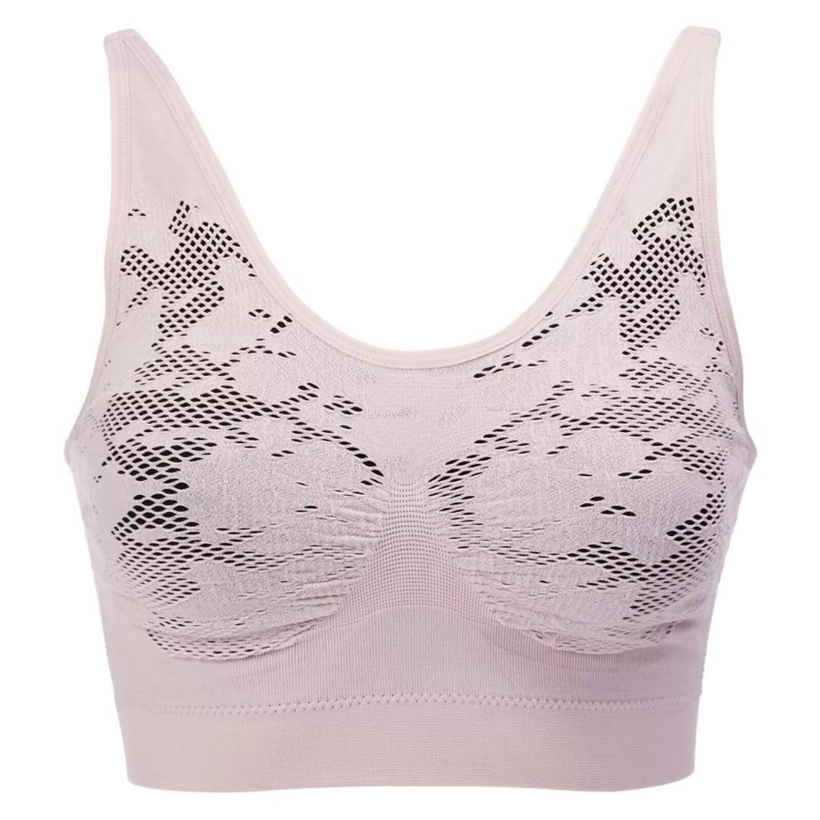 Rhonda Shear 3 Pack Ahh Bra with Adjustable Straps and Lace Detail, Multi, M