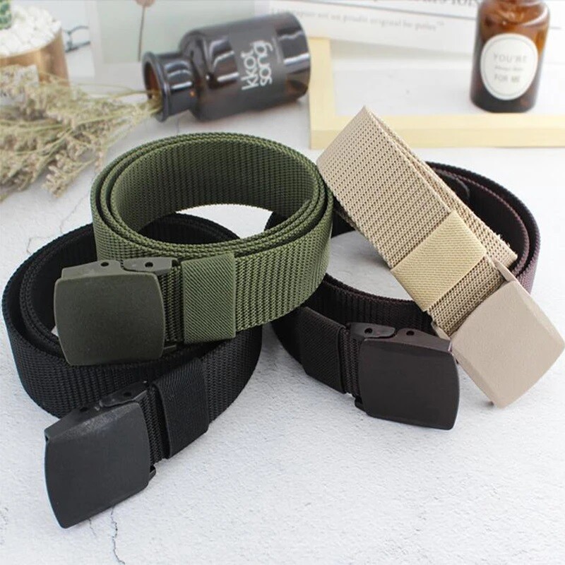 Men Casual Military Tactical Army Adjustable Quick Release Belts Pants Waistband