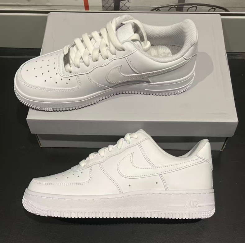 US Nike Air Force 1 Low Top Triple White ’07 Mens White Sports Classic Sneaker