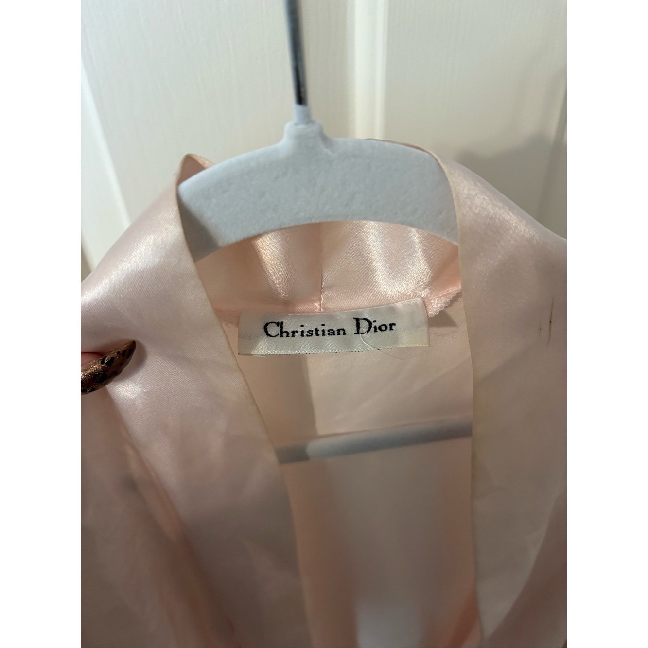 Dior Pink Satin Lace Robe