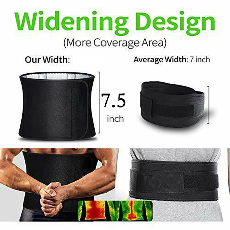 Men Sauna Belly Fat Burner Body Shaper Waist Trainer Sweat Belt for Weight Loss