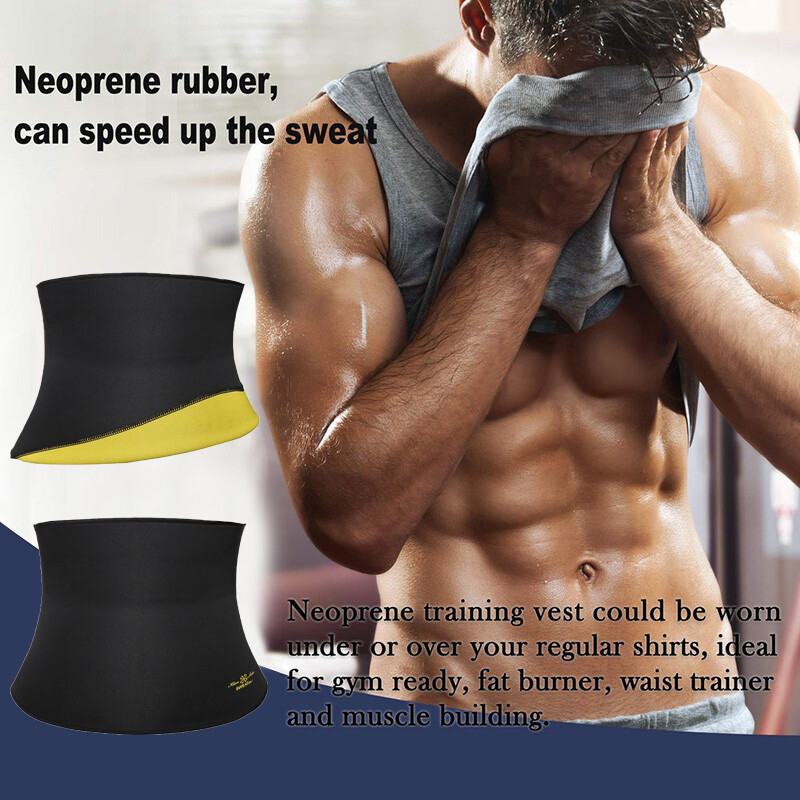 Men’s Fat Burner Tummy Slim Body Shaper Neoprene Sauna Sweat Belts Waist Trainer
