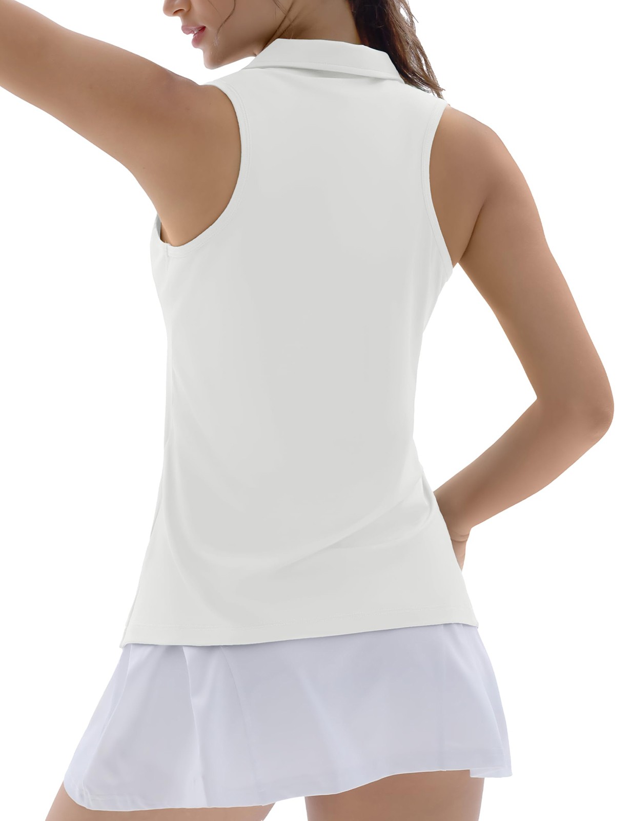 Womens Golf Shirt Sleeveless Racerback Polo Shirts UPF 50+ Quick Dry Tennis Tank