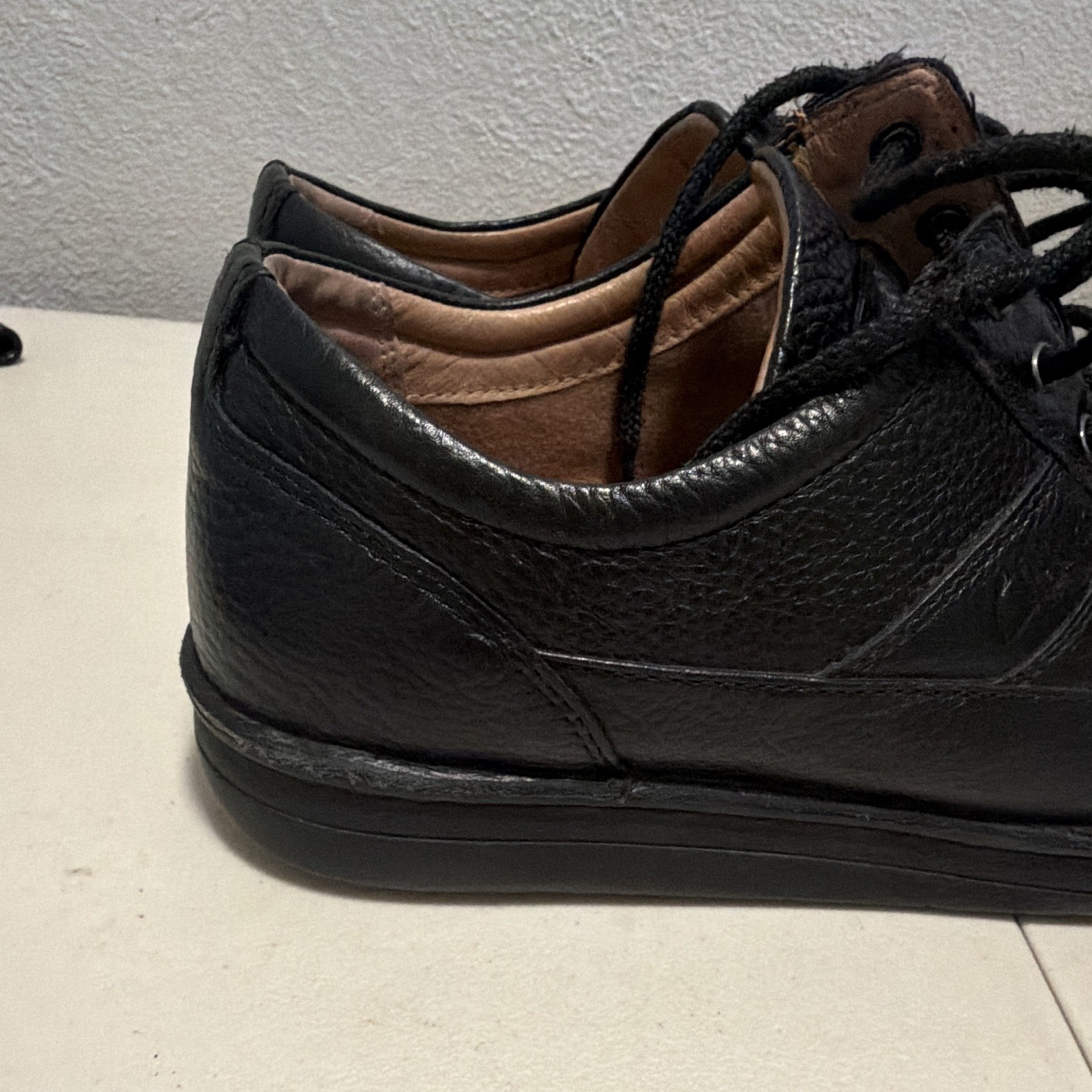Clarks Men’s Black Leather Lace-Up Oxford Shoes Round Toe US 11 M