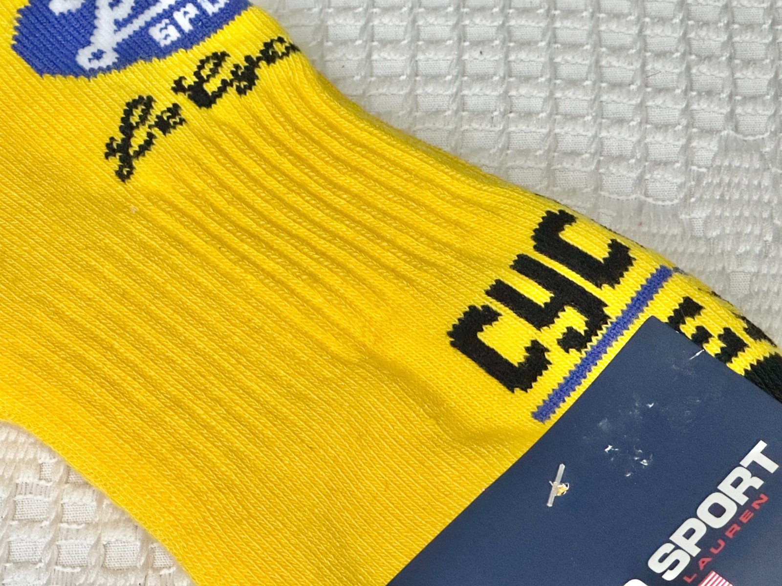 POLO SPORT COTTON BLEND CYCLING TEAM QUARTER CREW SOCKS RALPH LAUREN MENS 10-13