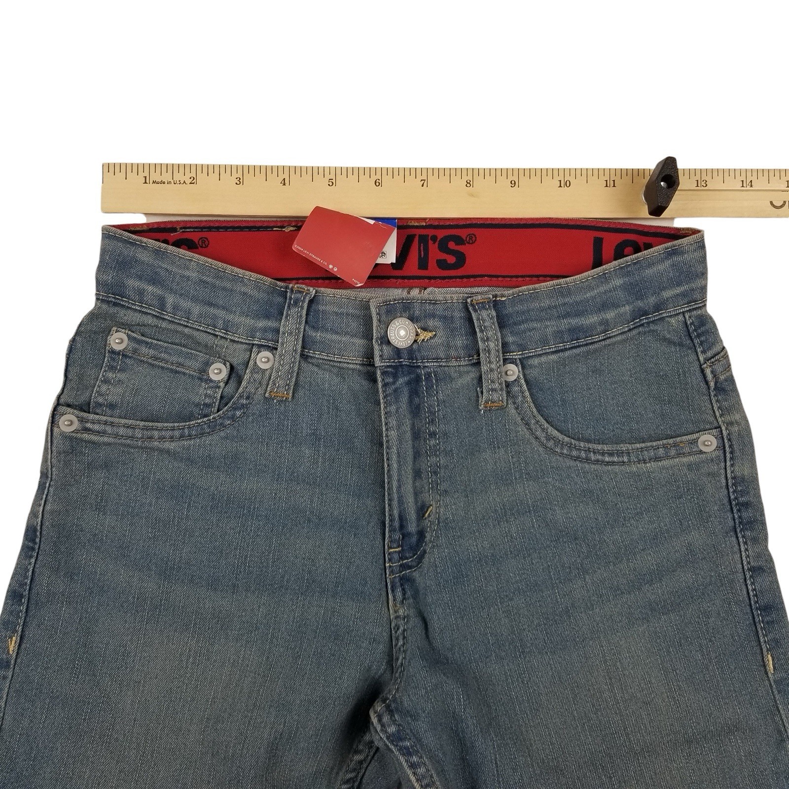 Levi’s Youth Boy’s sz 12 Slim Flex Stretch Adjustable Waist Straight Denim Jean