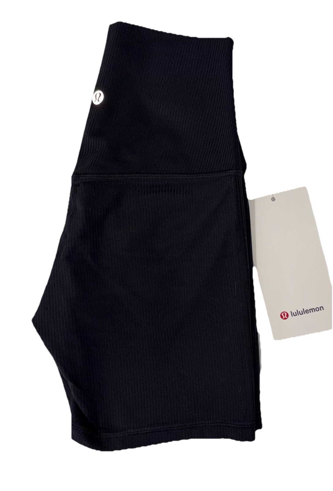 NWT🌟LULULEMON🌟SIZE 4🌟ALIGN RIBBED HIGH RISE 6” SHORT🌟AUTHENTIC🌟BLACK $74