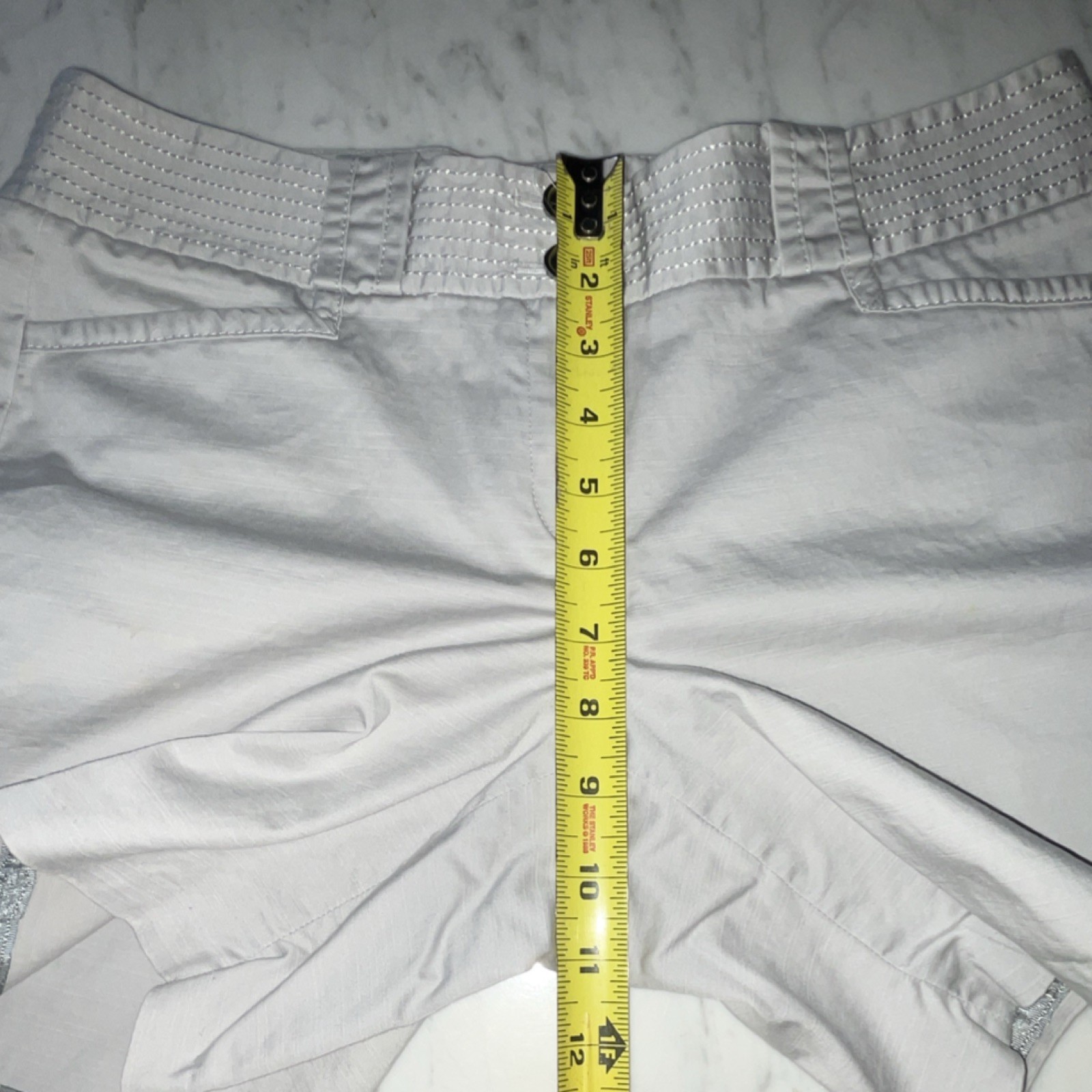 White House Black Market Chino Shorts Women 6 White Mid Rise 4in Pockets
