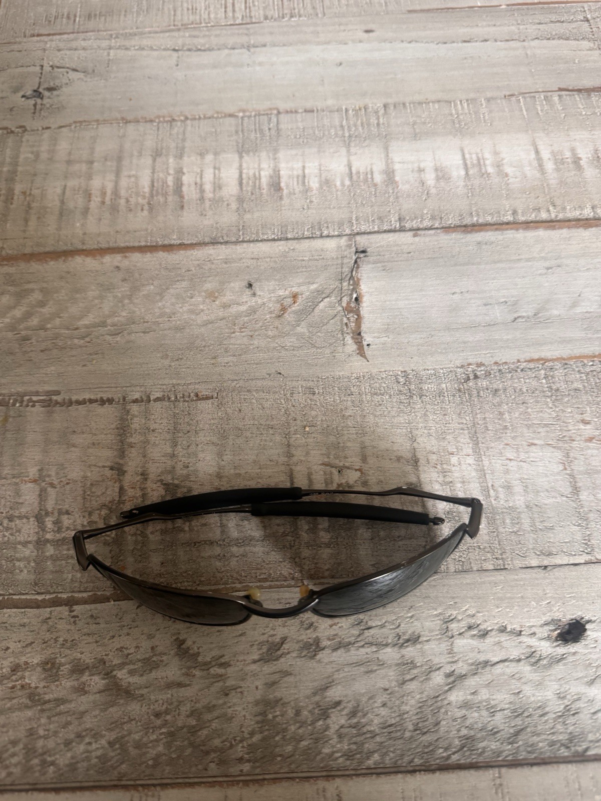 Oakley Whisker Pewter Black Sunglasses Frames 12-849 60-19 Polarized Metal Oval