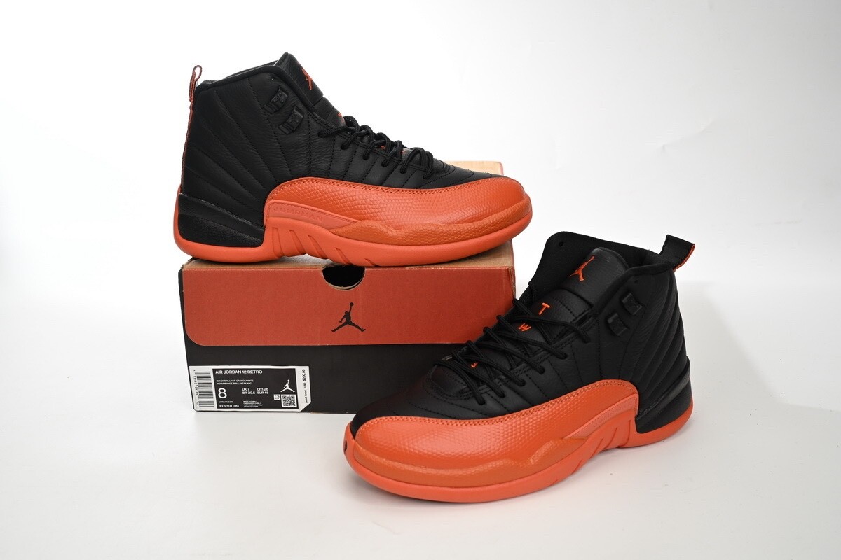 Size 9-13 Nike Air Jordan 12 Brilliant Orange Basketball Mens Shoes
