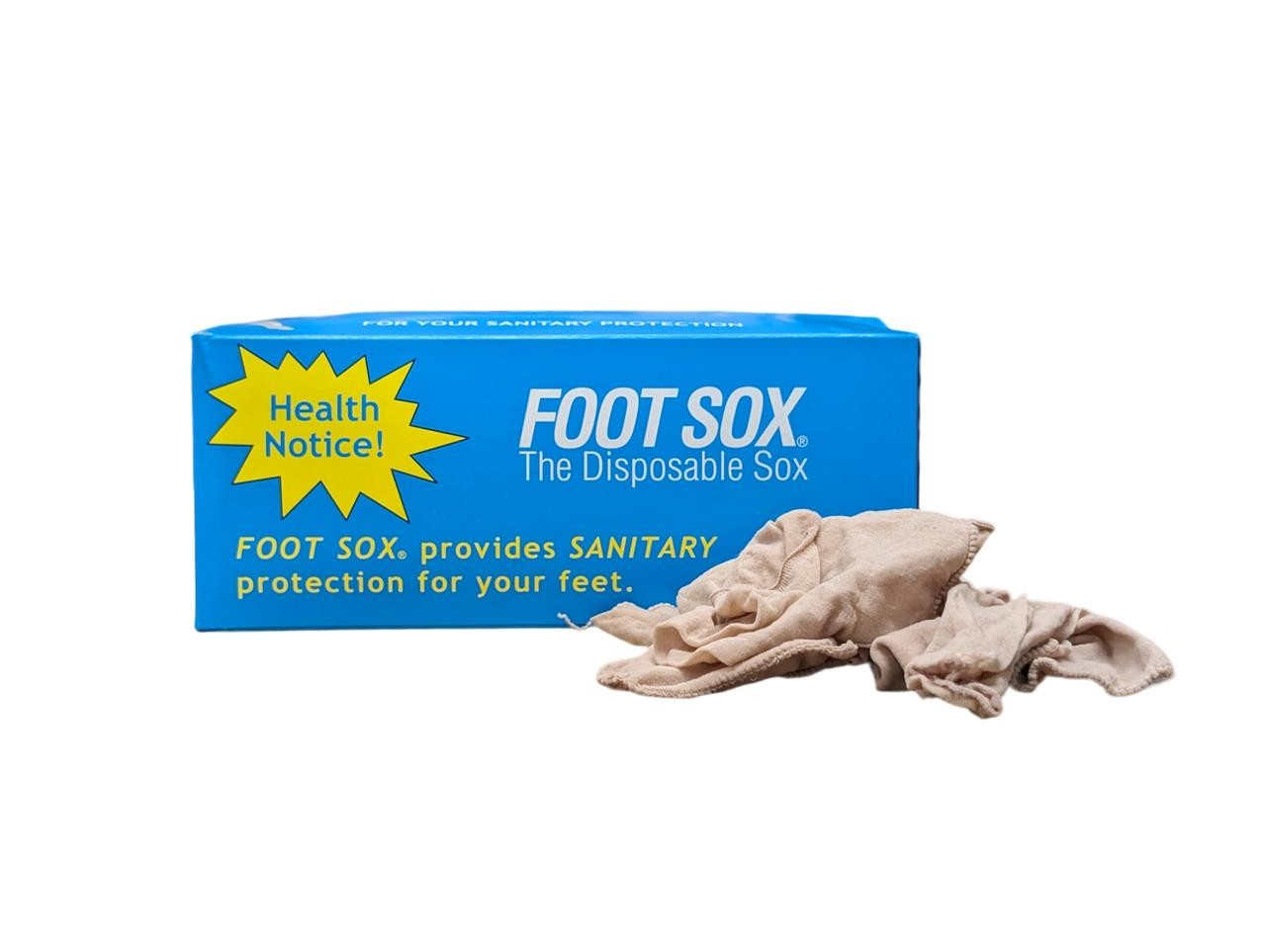 Foot Sox – The Disposable Sanitary Socks | Beige, Unisex (144 Sox/Box)