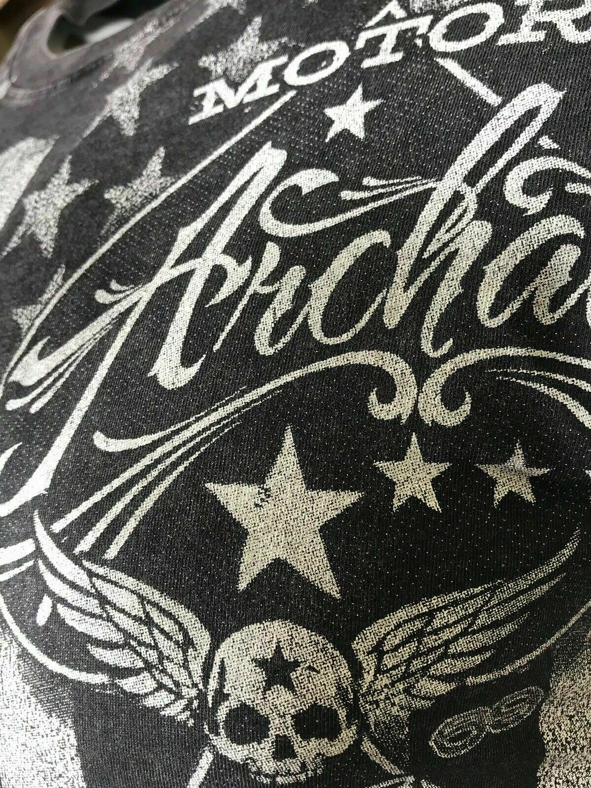 ARCHAIC by AFFLICTION Men’s T-Shirt NATION Skull Wings US Flag Black S-4XL $40