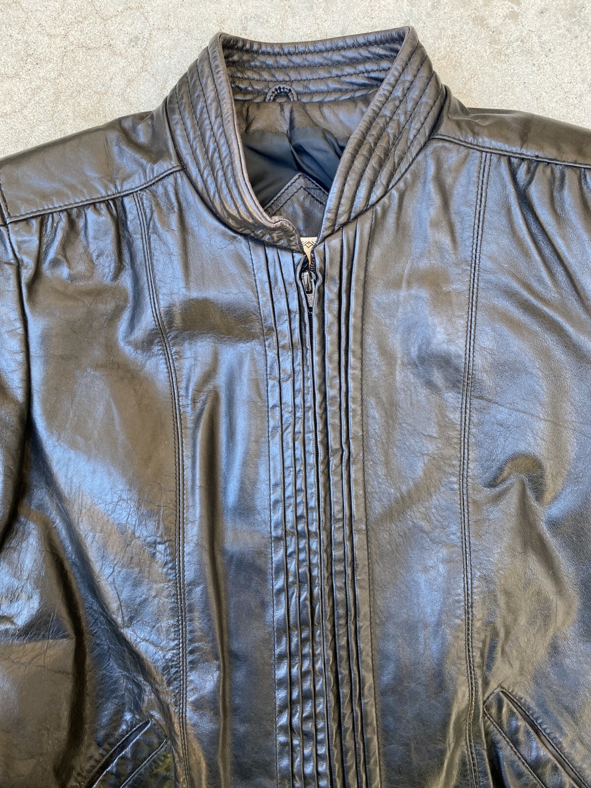 HIGH SIERRA Women’s VTG 80s 90s Leather Black Motorcycle Jacket | 9-10