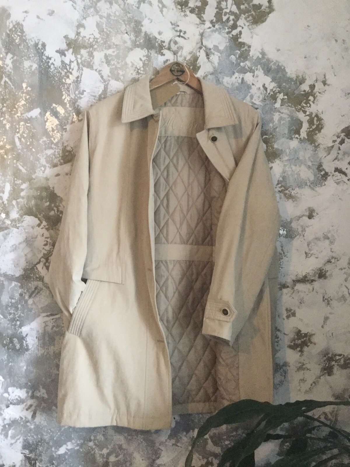 WOMENS COAT PARKA IVORY DESIGNER VINTAGE VGC WORN ON FILM INC UK PP